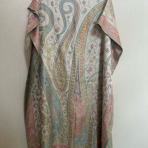 Pashmina Multicolor Paisley Scarf with fringe detailing